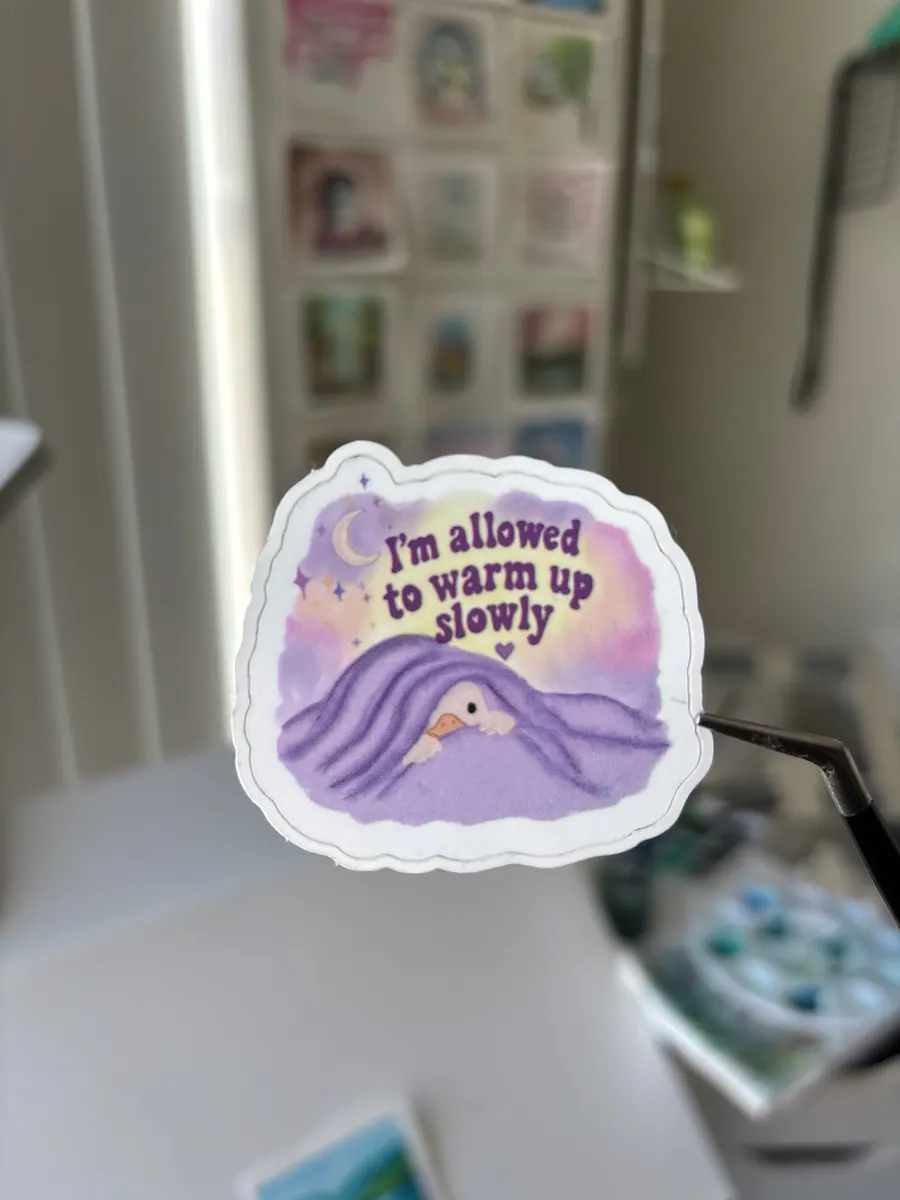 Slow to warm up social anxiety sticker